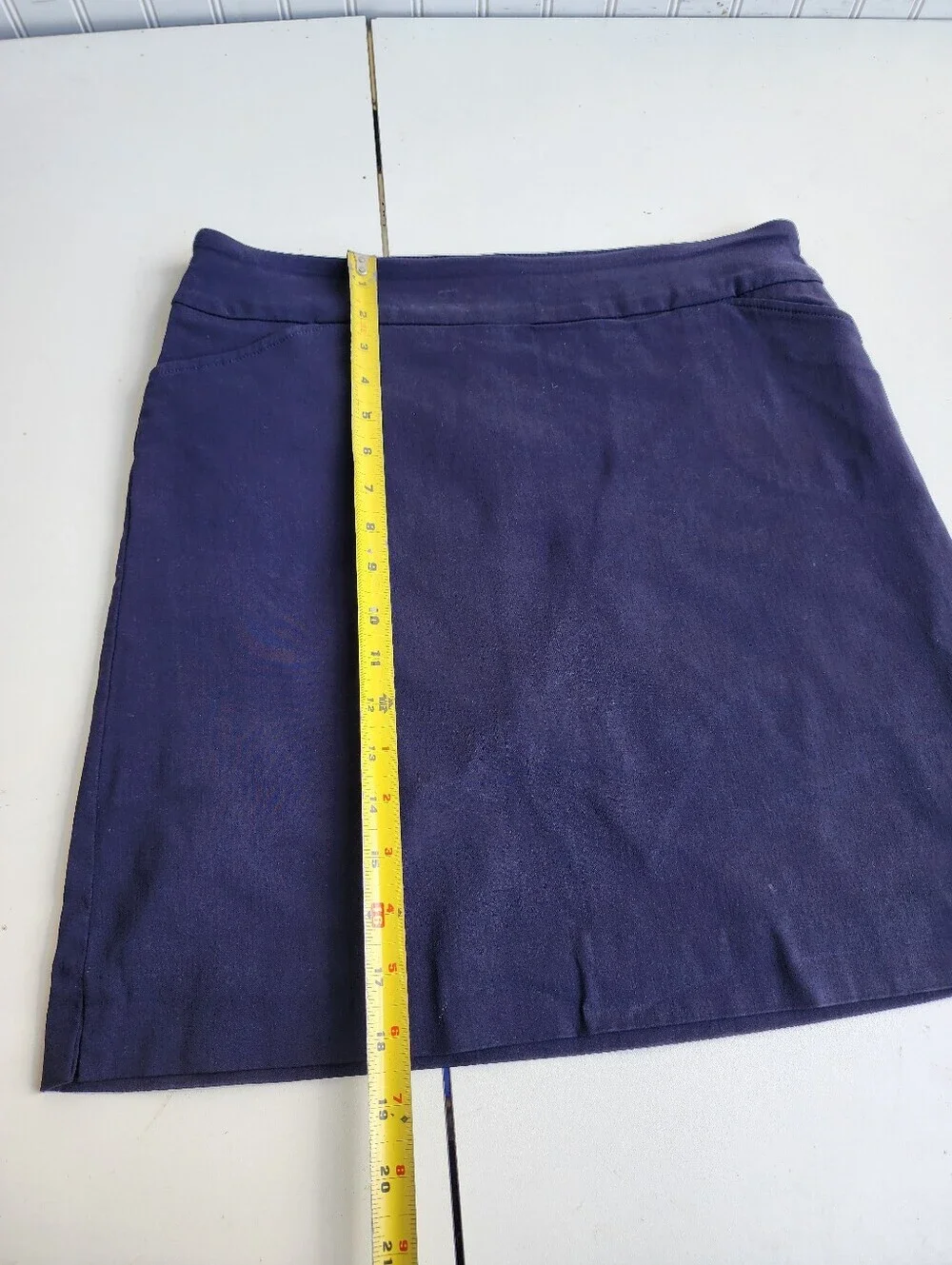 CORAL BAY GOLF SKORT NAVY  SKIRT SHORTS UNDER POLYESTER BLEND Rayon Nylon S